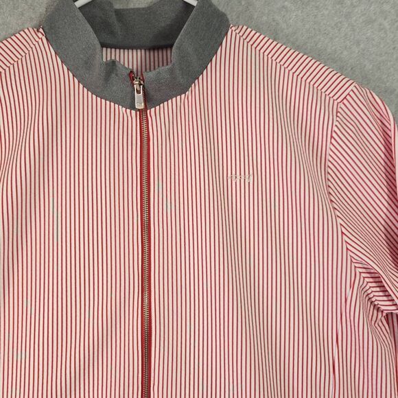 Loius Castel Full Zip Sweater Golf Pin Stripe Large - Picture 3 of 15